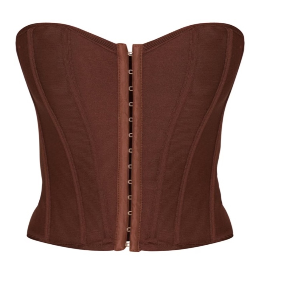 Chocolate Bandage Hook And Eye Structured Corset
Pretty little thing